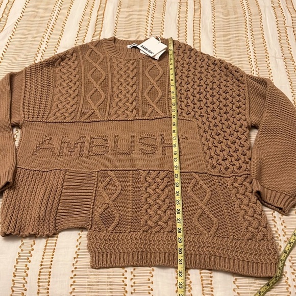 NWT AMBUSH Asymmetrical Patchwork Cable-knit Jumper - Picture 9 of 13